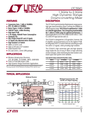 LTC5541IUHTRPBF Datasheet PDF Linear Technology