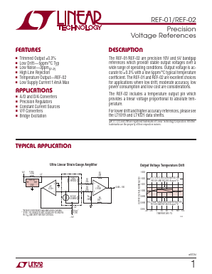 REF01EN8-PBF Datasheet PDF Linear Technology