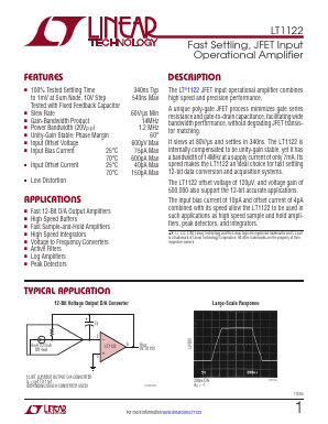 LT1122DMJ8-TRPBF Datasheet PDF Linear Technology