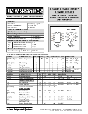 LS5909 Datasheet PDF Linear Technology