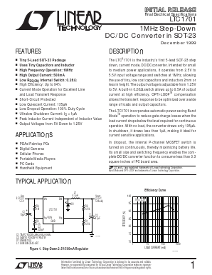 LTC1701ES5 Datasheet PDF Linear Technology