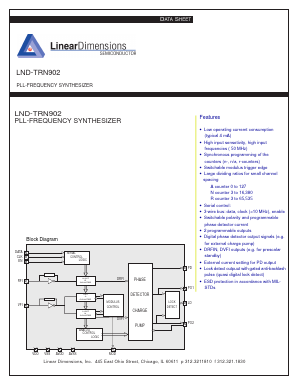LND-TRN902 Datasheet PDF Linear Dimensions Semiconductor
