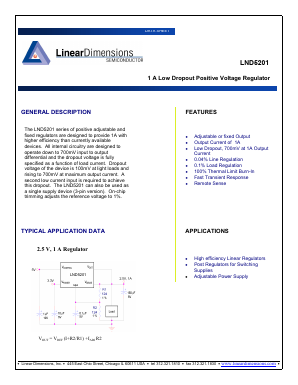 LND5201-1.5 Datasheet PDF Linear Dimensions Semiconductor