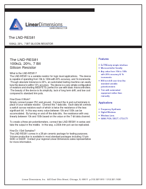 LND-RES81 Datasheet PDF Linear Dimensions Semiconductor