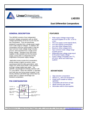 LND393A Datasheet PDF Linear Dimensions Semiconductor