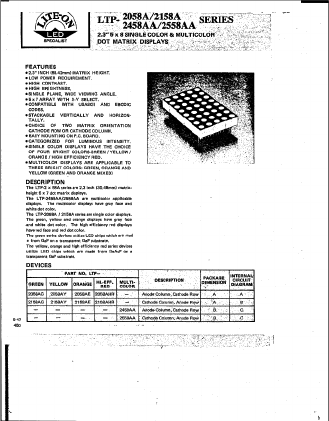 LTP-2558AA Datasheet PDF LiteOn Technology