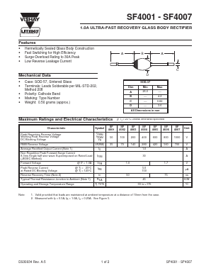 SF4007 Datasheet PDF LiteOn Technology
