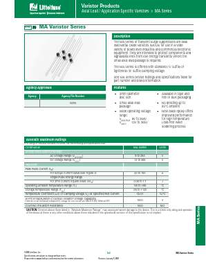 V430MA3A Datasheet PDF Littelfuse, Inc