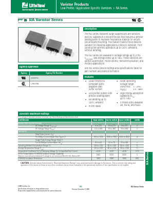 V240RA16 Datasheet PDF Littelfuse, Inc