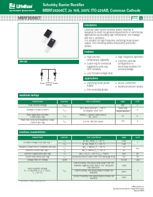 MBRF20200CT Datasheet PDF Littelfuse, Inc