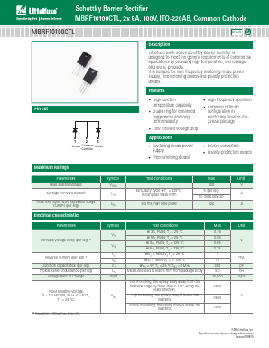 MBRF10100CTL Datasheet PDF Littelfuse, Inc