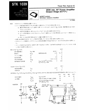 STK1039 Datasheet PDF Littlediode