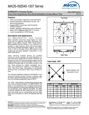 MADS-002545-1307MG Datasheet PDF M/A-COM Technology Solutions, Inc.