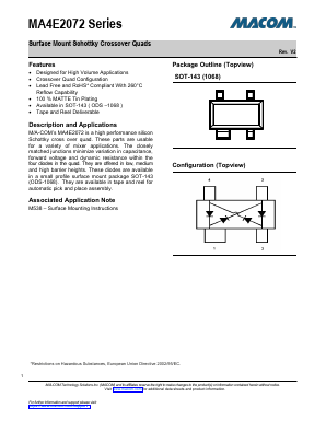 MA4E2072 Datasheet PDF M/A-COM Technology Solutions, Inc.