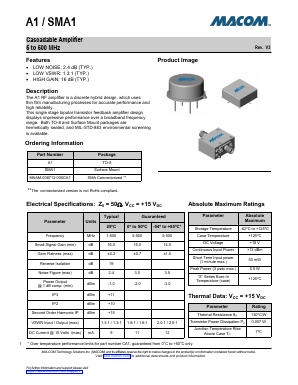 MAAM-008712-000CA1 Datasheet PDF M/A-COM Technology Solutions, Inc.