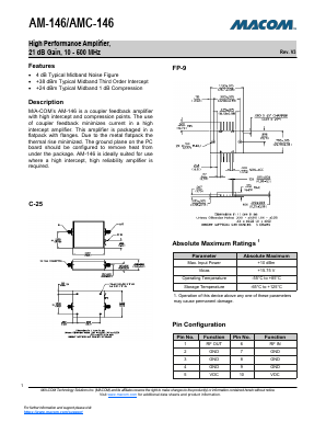 AM-146 Datasheet PDF M/A-COM Technology Solutions, Inc.