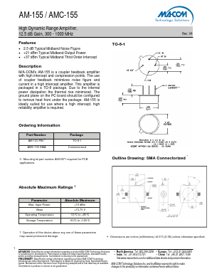 AMC-155SMA Datasheet PDF M/A-COM Technology Solutions, Inc.