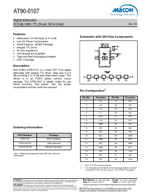 AT90-0107-TB Datasheet PDF M/A-COM Technology Solutions, Inc.