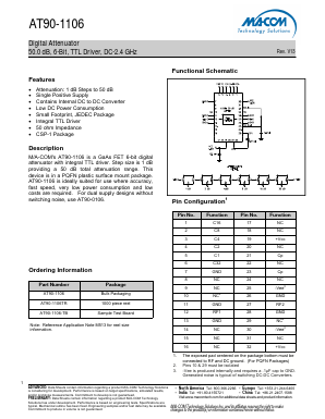 AT90-1106TR Datasheet PDF M/A-COM Technology Solutions, Inc.