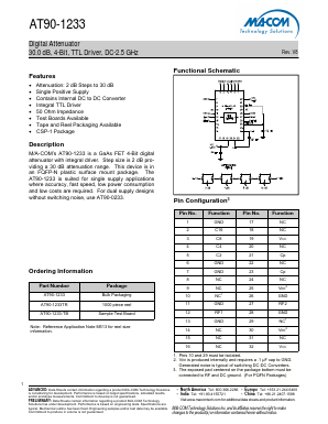 AT90-1233 Datasheet PDF M/A-COM Technology Solutions, Inc.