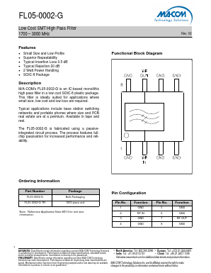 FL05-0002-G Datasheet PDF M/A-COM Technology Solutions, Inc.