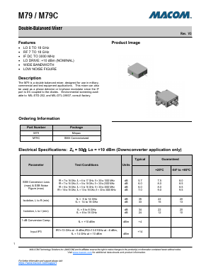 M79 Datasheet PDF M/A-COM Technology Solutions, Inc.