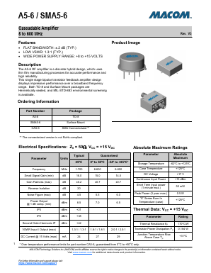 A5-6 Datasheet PDF M/A-COM Technology Solutions, Inc.
