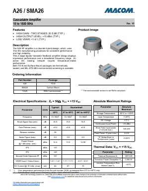 CA26 Datasheet PDF M/A-COM Technology Solutions, Inc.