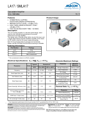 CLA17 Datasheet PDF M/A-COM Technology Solutions, Inc.
