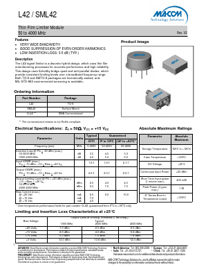 CL42 Datasheet PDF M/A-COM Technology Solutions, Inc.