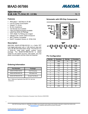 MAAD-007086 Datasheet PDF M/A-COM Technology Solutions, Inc.