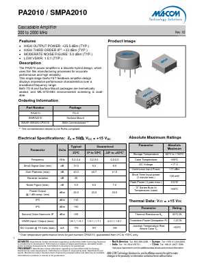 MAAP-008326-CP2010 Datasheet PDF M/A-COM Technology Solutions, Inc.