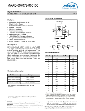 MAAD-007079-0001TB Datasheet PDF M/A-COM Technology Solutions, Inc.