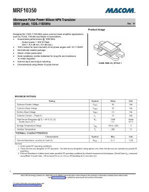 MRF1035 Datasheet PDF M/A-COM Technology Solutions, Inc.