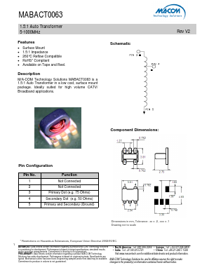 MABACT0063 Datasheet PDF M/A-COM Technology Solutions, Inc.