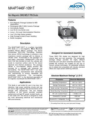 MA4P7446F-1091T Datasheet PDF M/A-COM Technology Solutions, Inc.