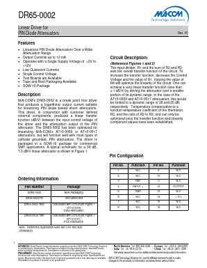 DR65-0002 Datasheet PDF M/A-COM Technology Solutions, Inc.