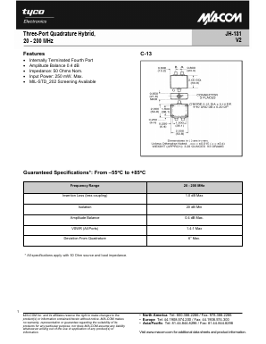 JH-131SMA Datasheet PDF Tyco Electronics
