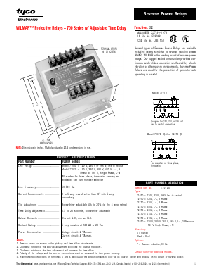 721TDX Datasheet PDF Tyco Electronics