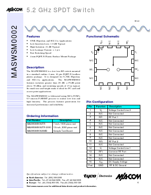 MASWSM0002TR Datasheet PDF Tyco Electronics
