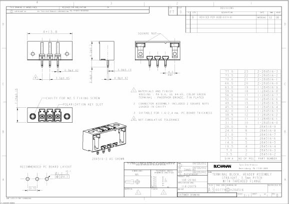 284516-2 Datasheet PDF Tyco Electronics
