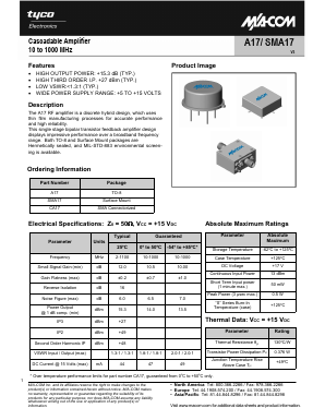 CA17 Datasheet PDF Tyco Electronics