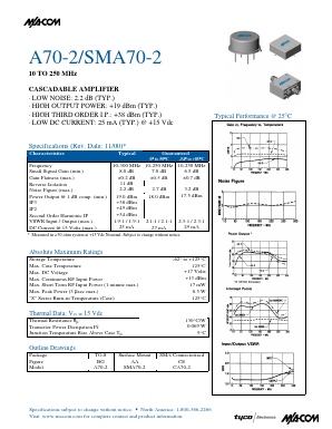 A70-2 Datasheet PDF Tyco Electronics