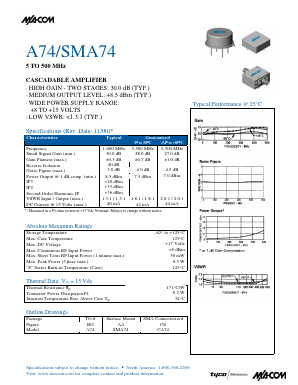 A74 Datasheet PDF Tyco Electronics