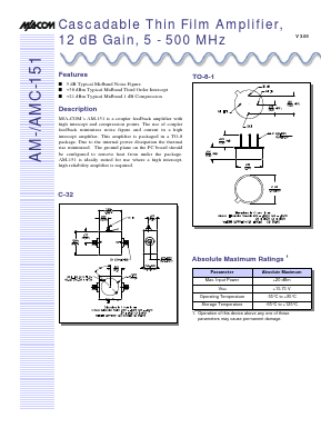 AM-151 Datasheet PDF Tyco Electronics