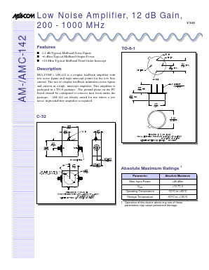 AMC-142 Datasheet PDF Tyco Electronics