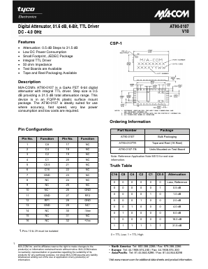 AT90-0107 Datasheet PDF Tyco Electronics