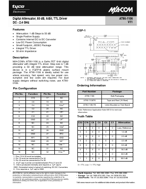 AT90-1106 Datasheet PDF Tyco Electronics