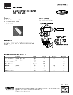 EKIN2-390DX1 Datasheet PDF Tyco Electronics