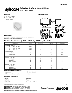 EMRS-1LTR Datasheet PDF Tyco Electronics